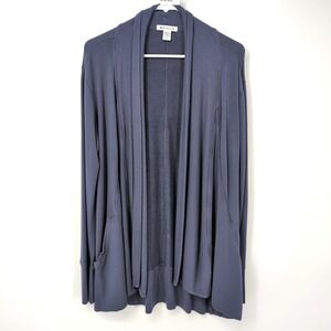 Athleta Pranayama Restore Wrap Open Front Cardigan Sweater Knit Pockets Size M